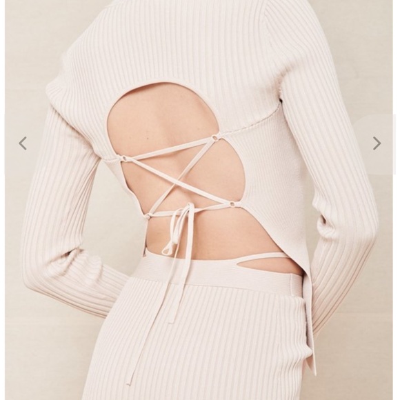 Jonathan Simkhai Arwen Open Back Top Size XS Egret - Picture 6 of 10